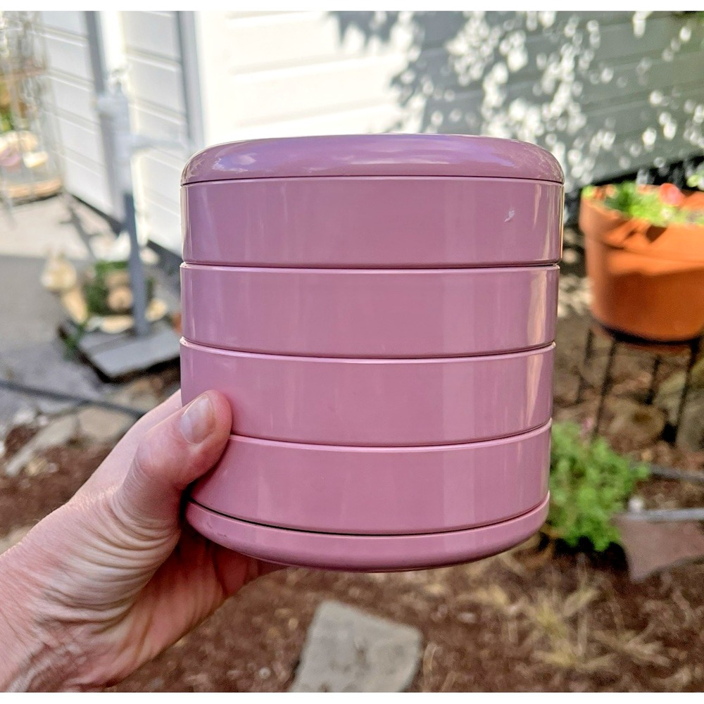 VTG INTERDesign Circular Swivel Container Organizer Pink Rose Color Authentic